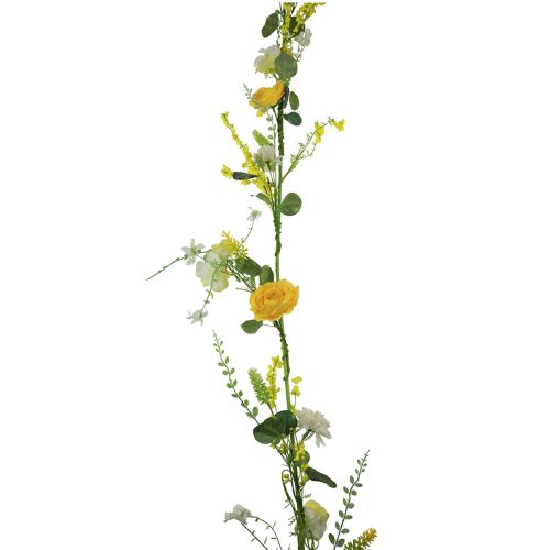 Floristik24 Fleurs artificielles cintre décoratif printemps été jaune blanc 150cm