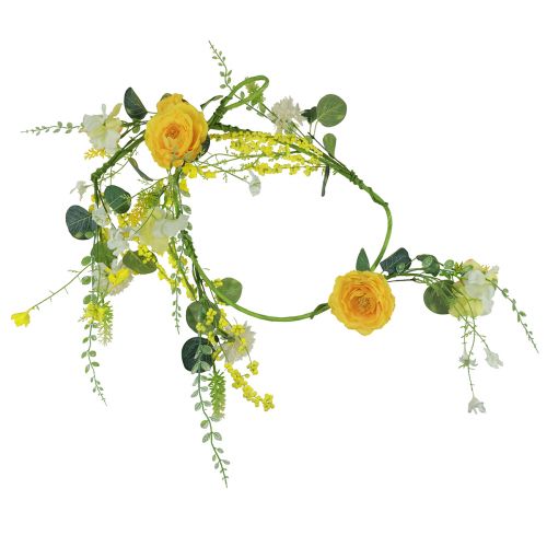 Article Fleurs artificielles cintre décoratif printemps été jaune blanc 150cm