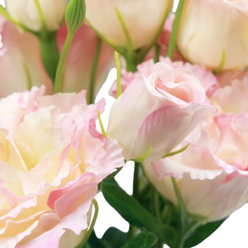 Article Fleurs artificielles Eustoma Lisianthus rose crème 52cm 5 pcs