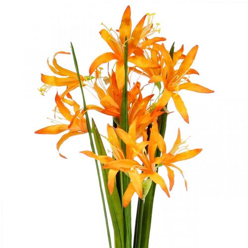Fleurs artificielles Nerine Orange Lys de Guernesey Fleurs d&#39;Automne 48cm
