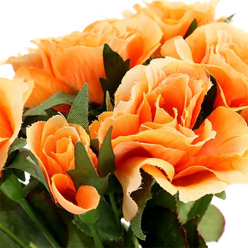 Article Bouquet de fleurs artificielles rose orange L26cm 3pcs