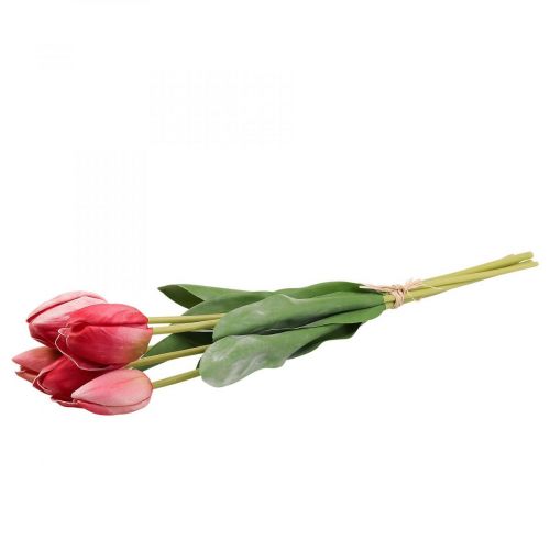 Floristik24 Tulipe artificielle rouge, fleur printanière 48cm lot de 5