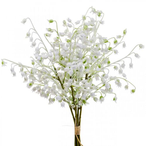 Fleurs artificielles, muguet artificiel décoration blanc 38cm 5pcs