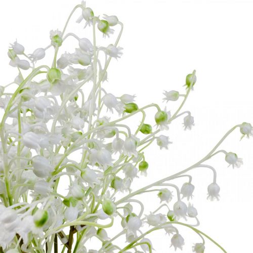 Floristik24 Fleurs artificielles, muguet artificiel décoration blanc 38cm 5pcs
