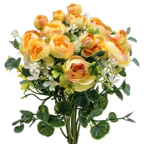 Floristik24 Fleurs artificielles déco bouquet renoncule artificielle jaune 32cm