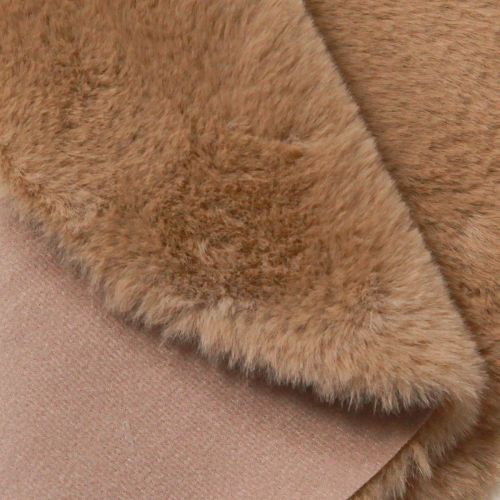 Article Chemin de table rond décoratif en fausse fourrure, tapis en fourrure marron Ø38cm