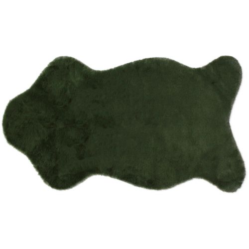Article Chemin de table décoratif vert en fausse fourrure, tapis en fourrure 50 × 90cm