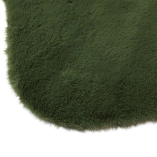 Article Chemin de table décoratif vert en fausse fourrure, tapis en fourrure 50 × 90cm