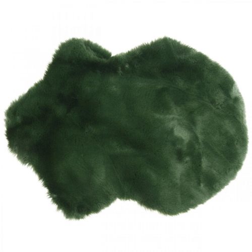 Floristik24 Tapis décoratif en fourrure fausse fourrure verte 55×38cm