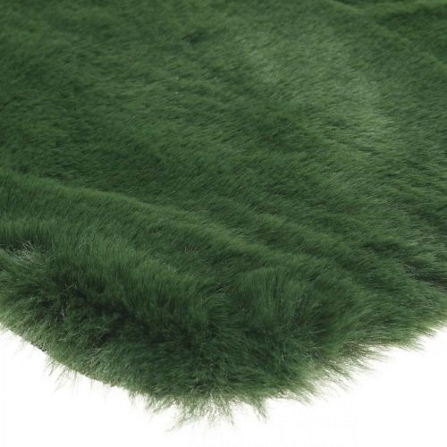 Floristik24 Tapis décoratif en fourrure fausse fourrure verte 55×38cm