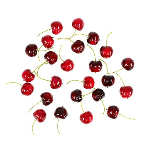 Floristik24 Mélange de cerises douces aux fruits artificiels Ø2.5cm 24pcs