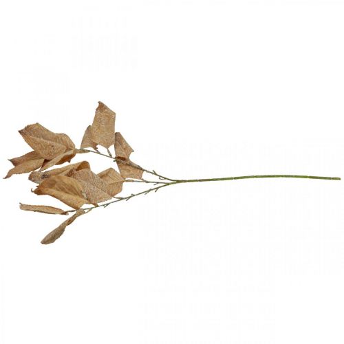 Article Plante artificielle branche déco automne feuilles lavées blanc L70cm