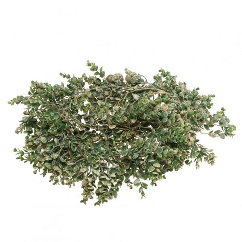 Floristik24 Guirlande de buis artificiel vert blanc lavé L148cm