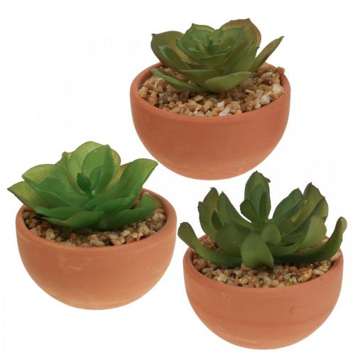 Plantes artificielles en pots succulentes artificielles H9cm 3pcs