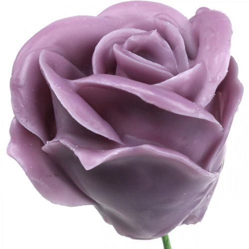 Article Roses artificielles roses en cire lilas roses décoratives en cire Ø6cm 18 pcs