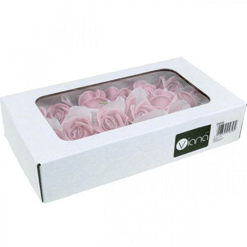 Article Roses artificielles roses en cire roses roses décoratives en cire Ø6cm 18 pcs
