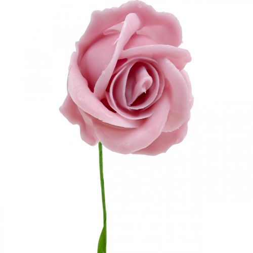 Article Roses artificielles roses en cire roses roses décoratives en cire Ø6cm 18 pcs