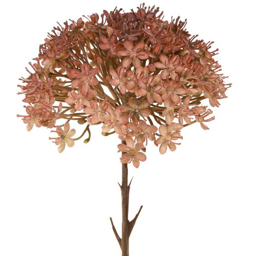Branche artificielle décoration d&#39;automne branche de fleur marron rouge 45cm 2 pièces
