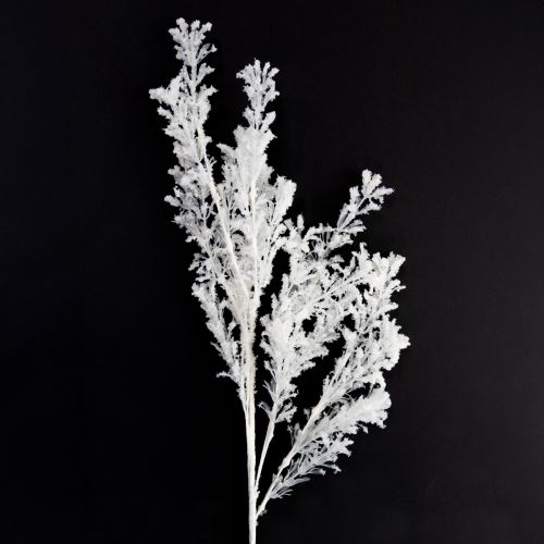 Branche artificielle décorative givrée, décoration d&#39;hiver blanche 78 cm, 2 pièces