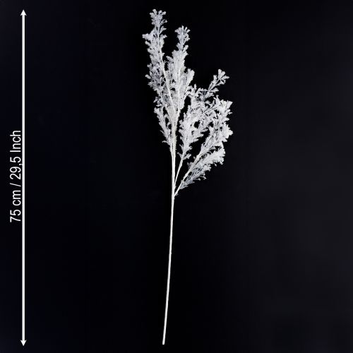 Floristik24 Branche artificielle décorative givrée, décoration d'hiver blanche 78 cm, 2 pièces