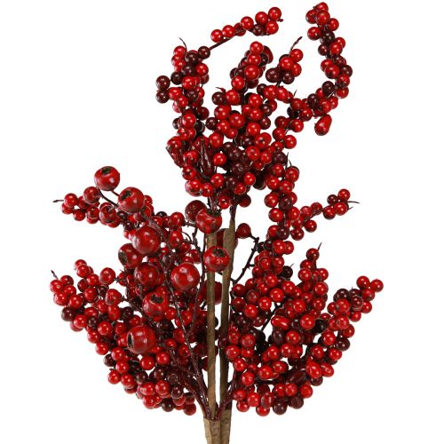Floristik24 Branche artificielle avec baies rouges automne Noël 60cm 2pcs