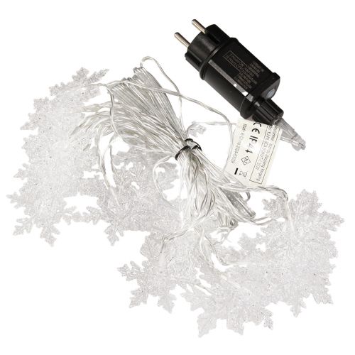 Article Guirlande LED flocons de neige extérieur blanc froid 24 LED 460cm