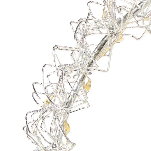 Article Lampe décorative LED en métal en forme de cœur à suspendre, blanc chaud, 30 cm