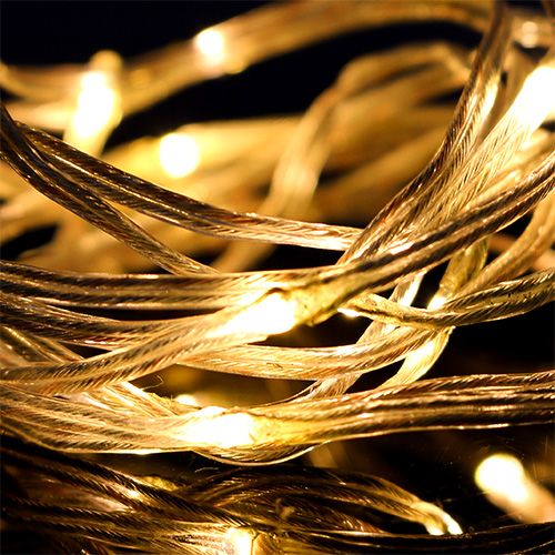 Article Guirlande lumineuse LED 20 intérieur 2m blanc chaud minuterie à piles
