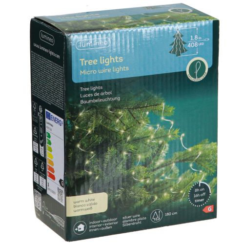 Article Guirlande lumineuse LED fil guirlande lumineuse minuterie extérieur 180cm