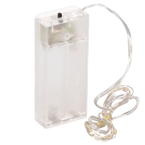 Guirlande lumineuse à piles pour intérieur, blanc chaud, 10 LED, 1 m de longueur, lot de 6 | Floristik24.be