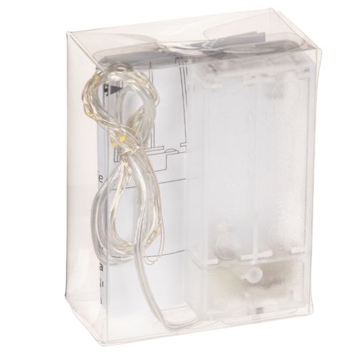 Guirlande lumineuse à piles pour intérieur, blanc chaud, 10 LED, 1 m de longueur, lot de 6 | Floristik24.be