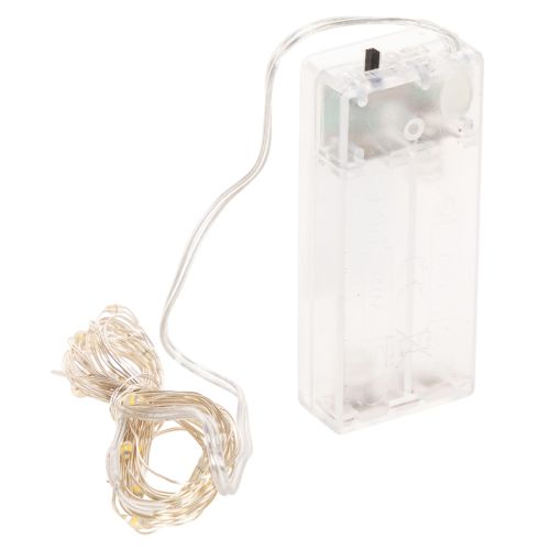 Guirlande lumineuse LED pour intérieur, à piles, blanc chaud, 30 LED, 3 m, lot de 6 | Floristik24.be