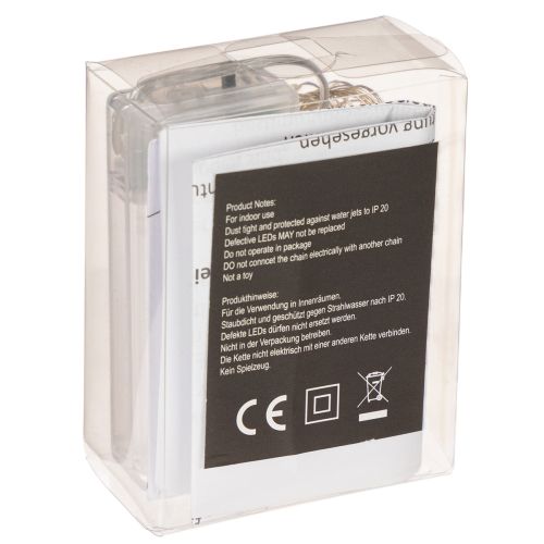 Guirlande lumineuse LED pour intérieur, à piles, blanc chaud, 30 LED, 3 m, lot de 6 | Floristik24.be