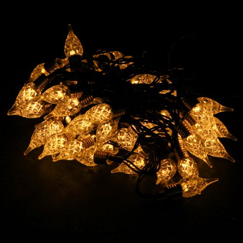 Article Guirlande lumineuse LED avec pile minuterie à l&#39;intérieur 50 LED 490cm