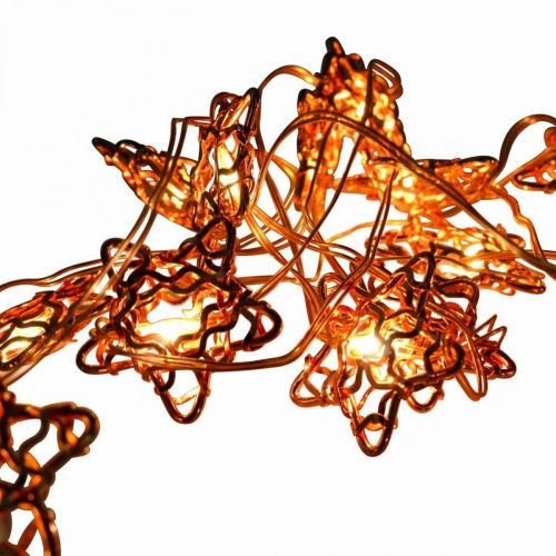 Article Guirlande lumineuse LED étoiles minuterie micro LED intérieur cuivre 1.90m