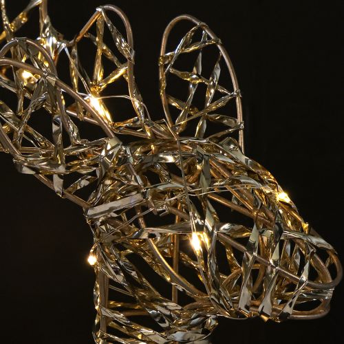 Article Décoration de Noël LED Renne Métal Intérieur Doré H40cm