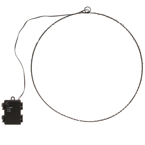 Floristik24 Anneau LED à suspendre en métal 110L blanc chaud intérieur Ø35cm