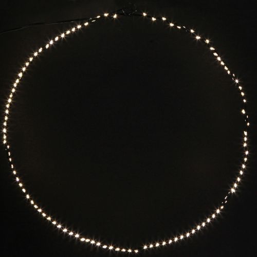 Article Anneau LED à suspendre en métal 110L blanc chaud intérieur Ø35cm