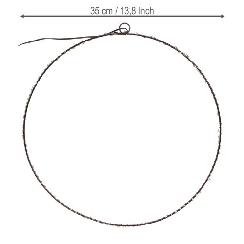 Article Anneau LED à suspendre en métal 110L blanc chaud intérieur Ø35cm