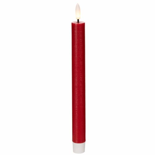 Bougie conique LED, rouge avec