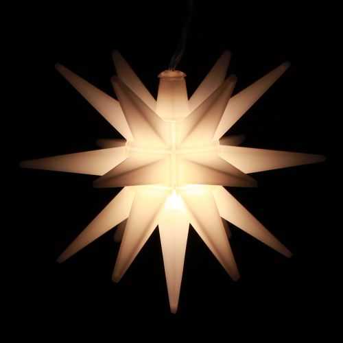 Floristik24 Étoile LED extérieur étoile lumineuse blanche pile Ø12cm H66cm