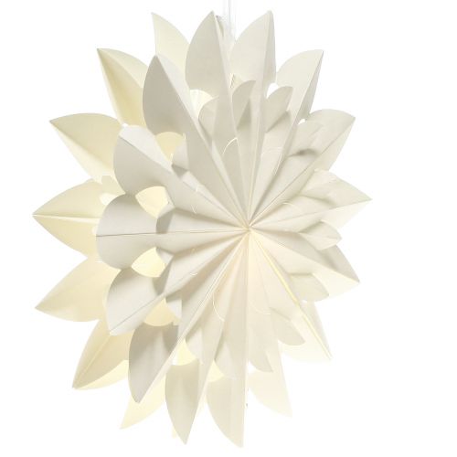 Floristik24 Étoile LED étoile pliante étoile en papier blanc blanc chaud Ø40cm 2pcs