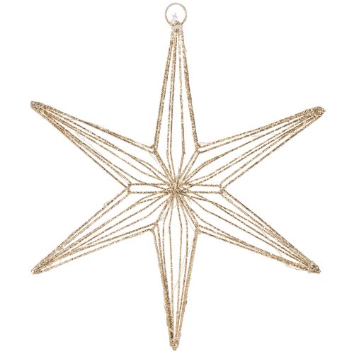 Étoile décorative à LED en fil de fer à suspendre, pour usage intérieur, 32 cm