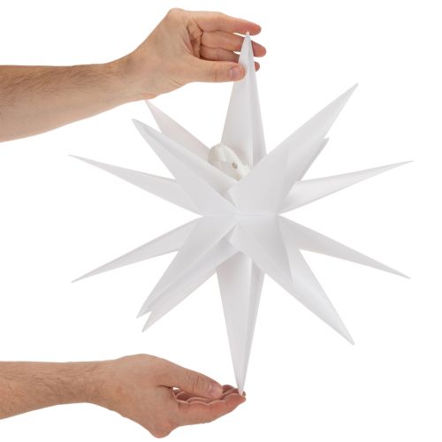 Étoile décorative à LED, blanc chaud, pour extérieur, avec minuterie, 40 cm | Floristik24.be