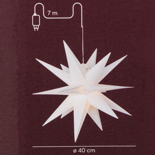 Étoile décorative à LED, blanc