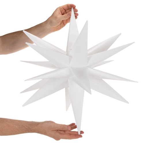 Étoile de Noël LED blanc chaud avec minuterie extérieure 60 cm | Floristik24.be