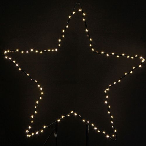 Article Étoile LED sur pied en métal 100 Micro LED blanc chaud Ø37cm