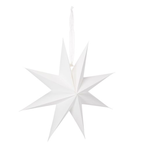 Étoile suspendue LED avec minuterie, blanc chaud, extérieur, 38 cm