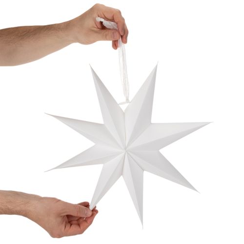 Étoile suspendue LED avec minuterie, blanc chaud, extérieur, 38 cm | Floristik24.be