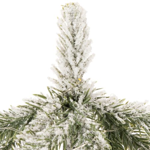 Plante artificielle enneigée, sapin de Noël LED en sac de jute, fonctionne sur piles, pour usage intérieur, 50 cm | Floristik24.be